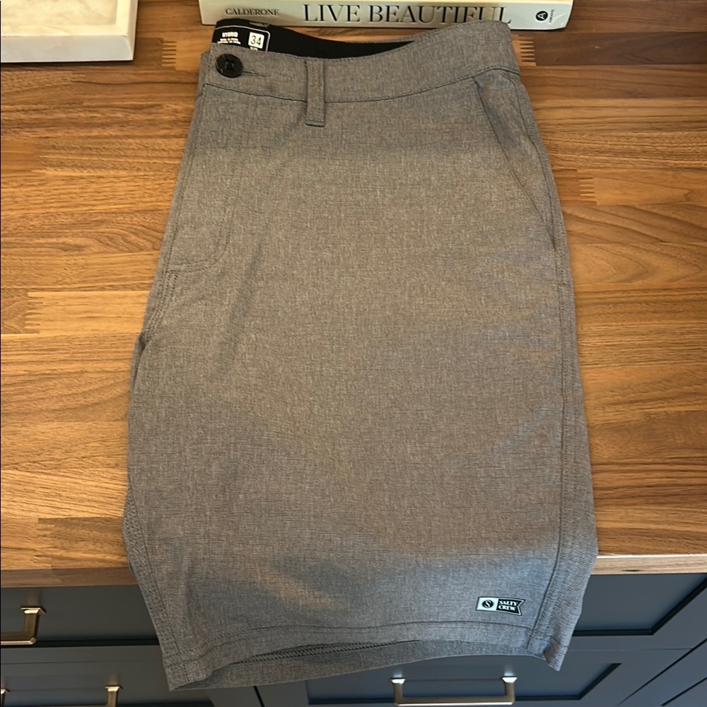 Salty Crew Gray Pencil Shorts Knee-Length Casual